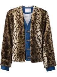 джинсовая куртка с леопардовым принтом Toga