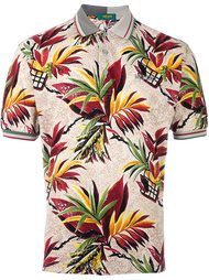 рубашка-поло с тропическим узором Kenzo Vintage
