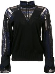 calligraphy embroidered sweater Sacai