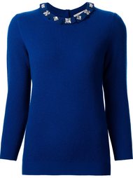 embellished frill collar jumper Carolina Herrera