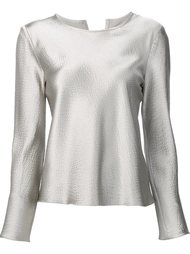 metallic long sleeved blouse Peter Cohen
