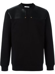 толстовка с кожаными панелями Givenchy
