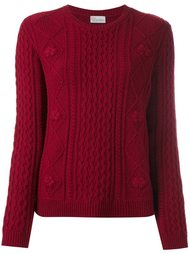 свитер с косами Red Valentino