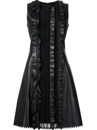 leather and lace dress Carolina Herrera