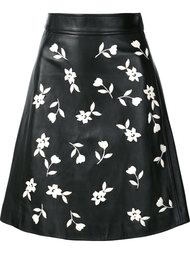 enameled jasmine A-line skirt Carolina Herrera
