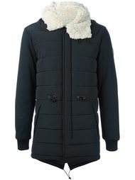 пальто с меховой отделкой  Ea7 Emporio Armani