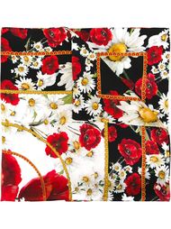 шарф  с принтом ромашек  Dolce &amp; Gabbana