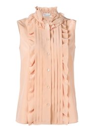 ruffled sleeveless blouse Red Valentino