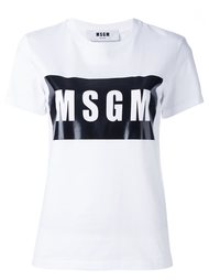 футболка с принтом логотипа   MSGM