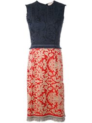 жаккардовое платье шифт с цветочным узором Erika Cavallini