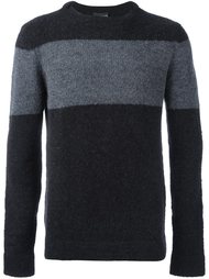 свитер с контрастной полосой Emporio Armani