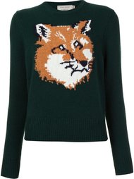 fox intarsia jumper Maison Kitsuné