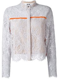 кружевная укороченная куртка MSGM