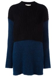 oversize contrast draped jumper Stella McCartney