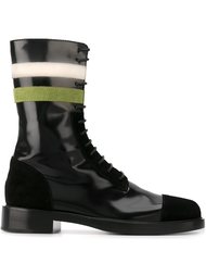 striped lace-up boots Raf Simons