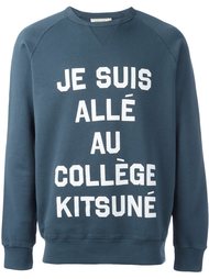 logo print sweatshirt  Maison Kitsuné