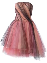 tulle strapless dress Oscar de la Renta