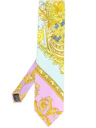 baroque print tie Versace Vintage