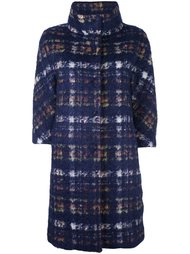 plaid button down coat Herno