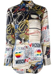 'computer' print shirt Moschino Vintage