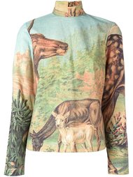 deer print top Walter Van Beirendonck Vintage