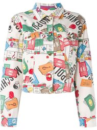 Monopoly print denim jacket Moschino Vintage