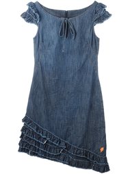 ruffled hem denim dress Walter Van Beirendonck Vintage