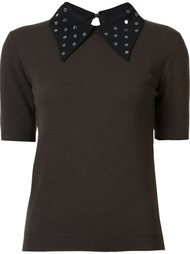 embellished collar knit blouse Nº21