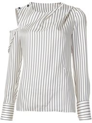 striped cold shoulder blouse Monse