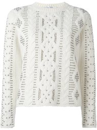 вязаный джемпер с заклепками Valentino