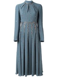 декорированное платье миди  Valentino