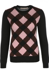 Пуловер из смеси шерсти и шелка с круглым вырезом Marni