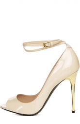 Лаковые туфли Metal Heel с открытым мысом Tom Ford