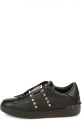 Кожаные кеды Rockstud Untitled Valentino