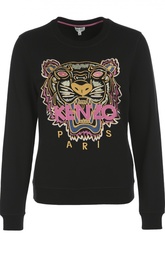 Хлопковый свитшот с вышивкой Tiger Kenzo