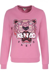 Хлопковый свитшот с вышивкой Tiger Kenzo