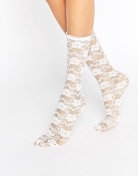 Белые кружевные носки Gipsy - Белый