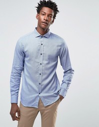 Рубашка слим с длинными рукавами Selected - Черный