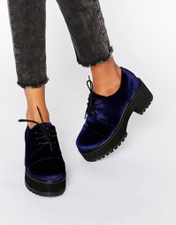 Туфли на массивной подошве со шнуровкой ASOS OBACA - Темно-синий