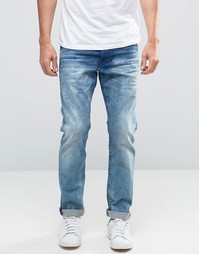 Джинсы слим из стираного денима Scotch and Soda - Синий