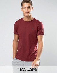 Бордовая футболка классического кроя Jack Wills Sandleford - Красный