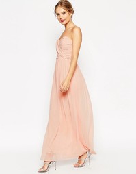 Платье-бандо макси ASOS WEDDING - Розовый