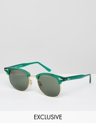 Солнцезащитные очки в стиле ретро Reclaimed Vintage - Зеленый