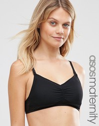 Укороченный топ для кормления из мягкой сеточки ASOS MATERNITY - Черный