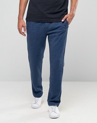 Темно-синие меланжевые джоггеры прямого кроя с принтом логотипа Hollister - Темно-синий