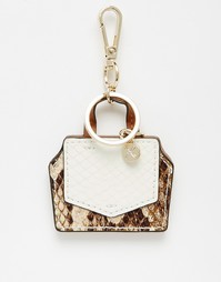 Брелок для ключей с миниатюрной сумочкой Fiorelli Mia - Белый