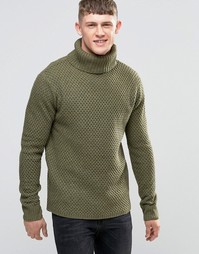 Джемпер крупной вязки с асимметричным краем Bellfield - Зеленый