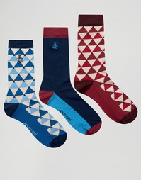 Комплект из 3 пар носков Original Penguin - Темно-синий