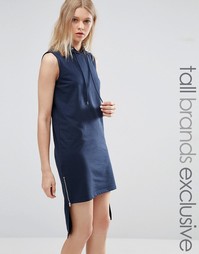 Noisy May Tall Hooded Dress With High Low Hem - Темно-синий
