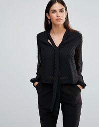 Блузка с бантом TFNC - Черный